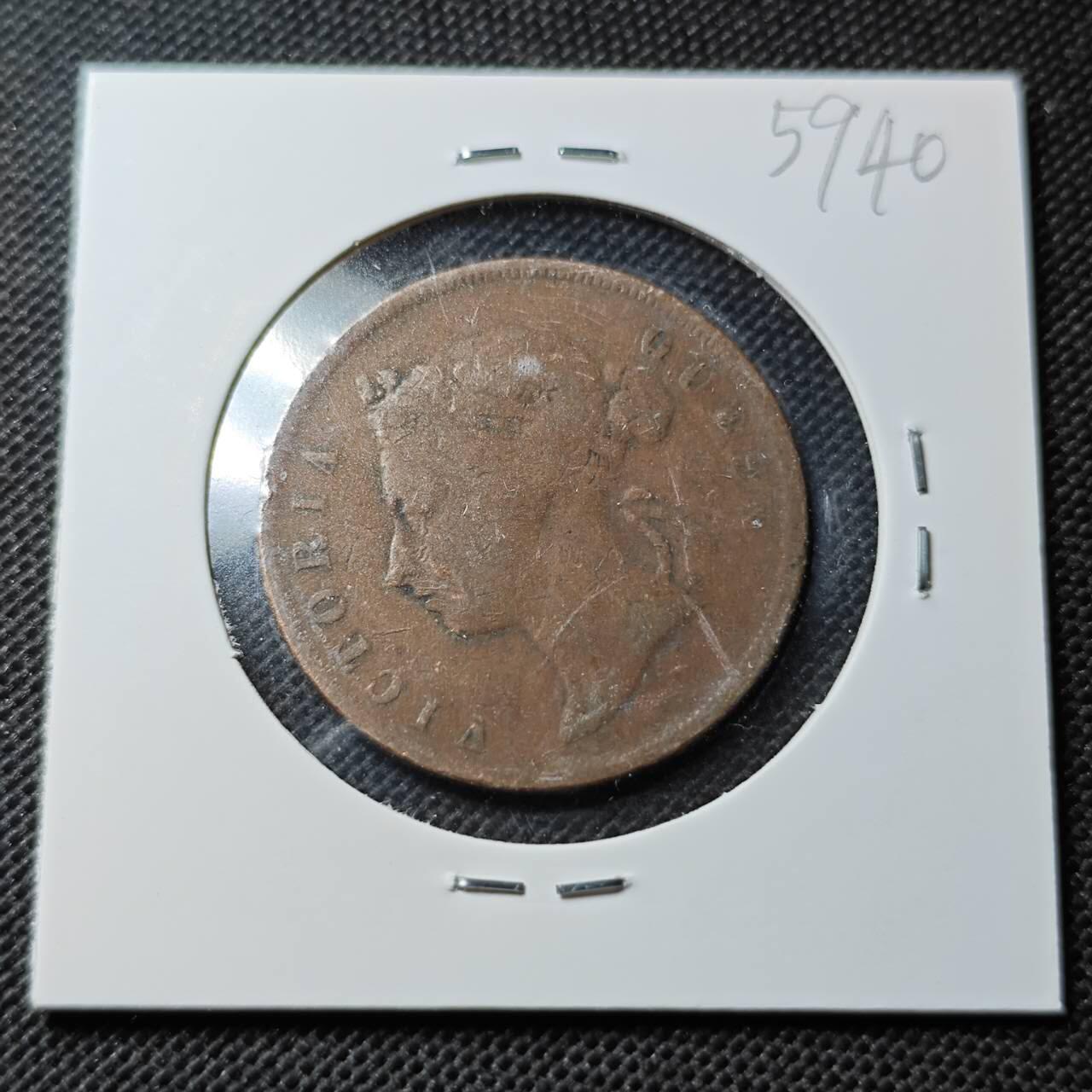 KK钱币收藏小铺  第359场  2月预留时间 周末发货  1974英属海峡1分铜币