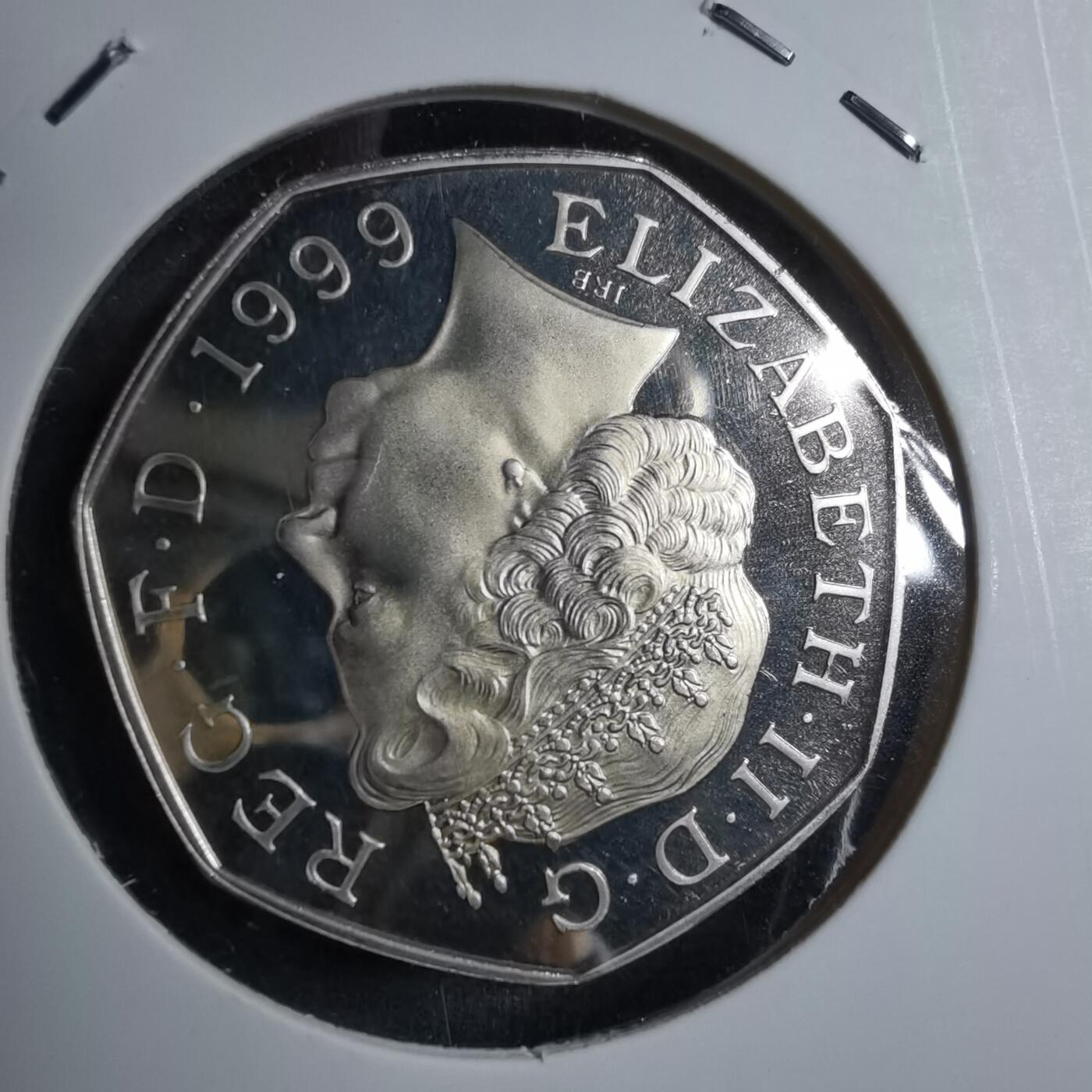 沼泽如烟--第887场 英国1999年50便士精制币