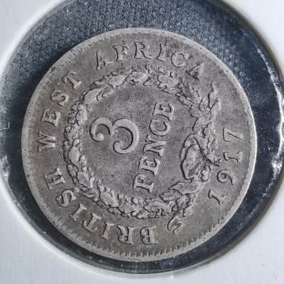 沼泽如烟--第887场 - 英属西非1917年3便士银币