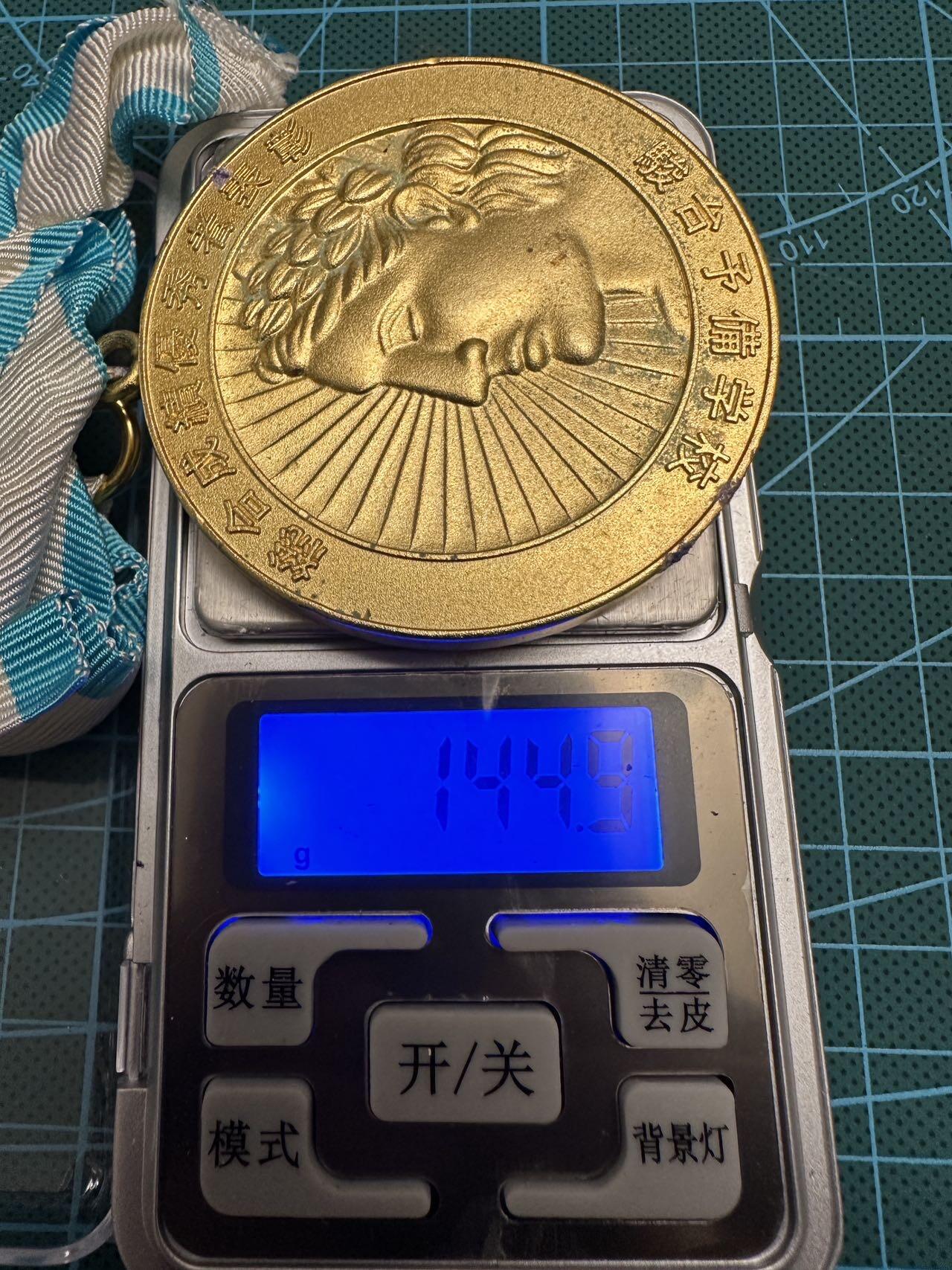 蒂克钱币-第46场 日本章牌专场 日本野台子备学校 奖牌 60mm 145g  大尺寸绒布盒