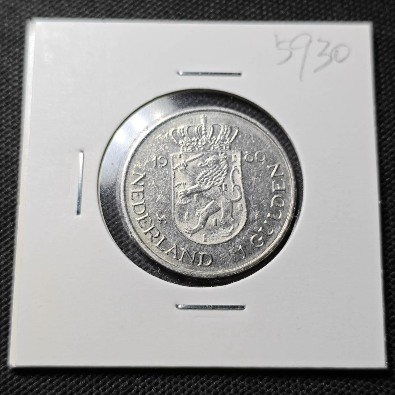 KK钱币收藏小铺  第359场  2月预留时间 周末发货 1960荷兰1盾纪念币 