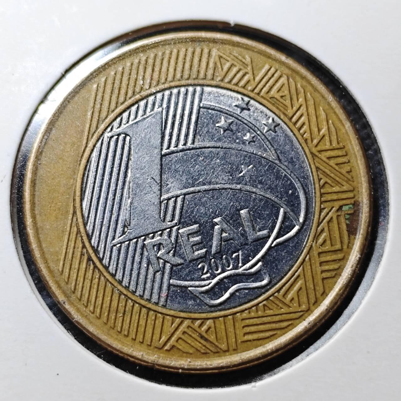 KK钱币收藏小铺  第359场  2月预留时间 周末发货  巴西1瑞尔双色币