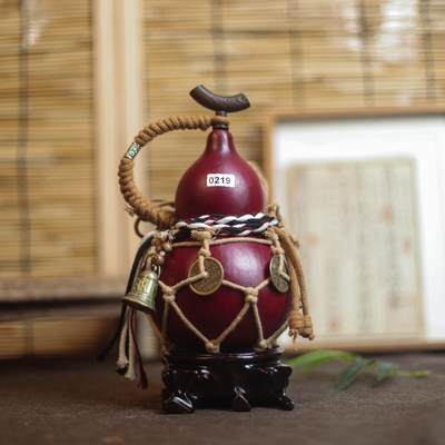 听雨轩（十九）天然大漆酒葫芦专场（一图一物） - 精品非遗工艺天然大漆酒葫芦0219 600ml