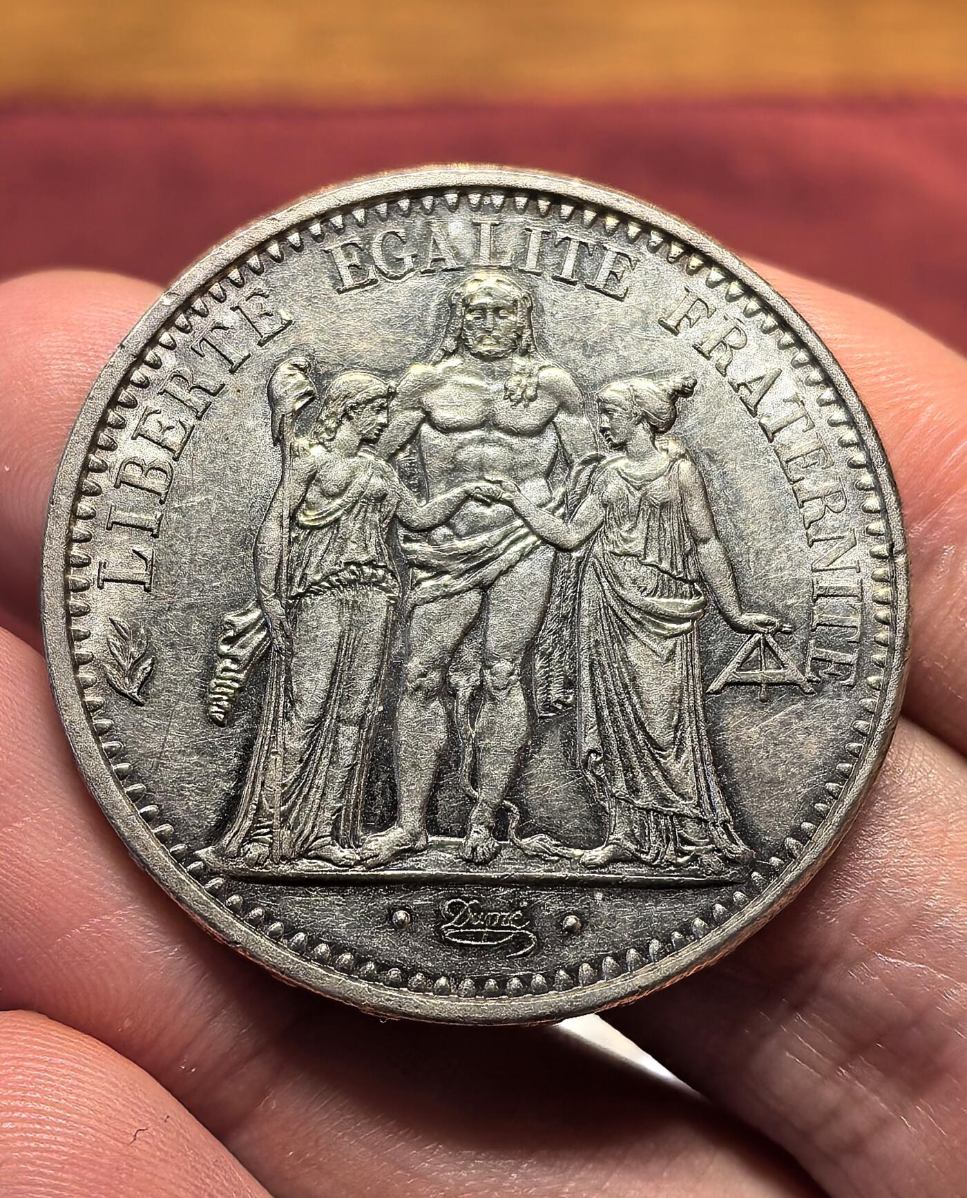 南宋泉阁俄币 外币 国币 专场第十八期 【送拍无额外佣金】 法国 1965年 大力神10法郎大银币 25g 900银 细节不错 好品