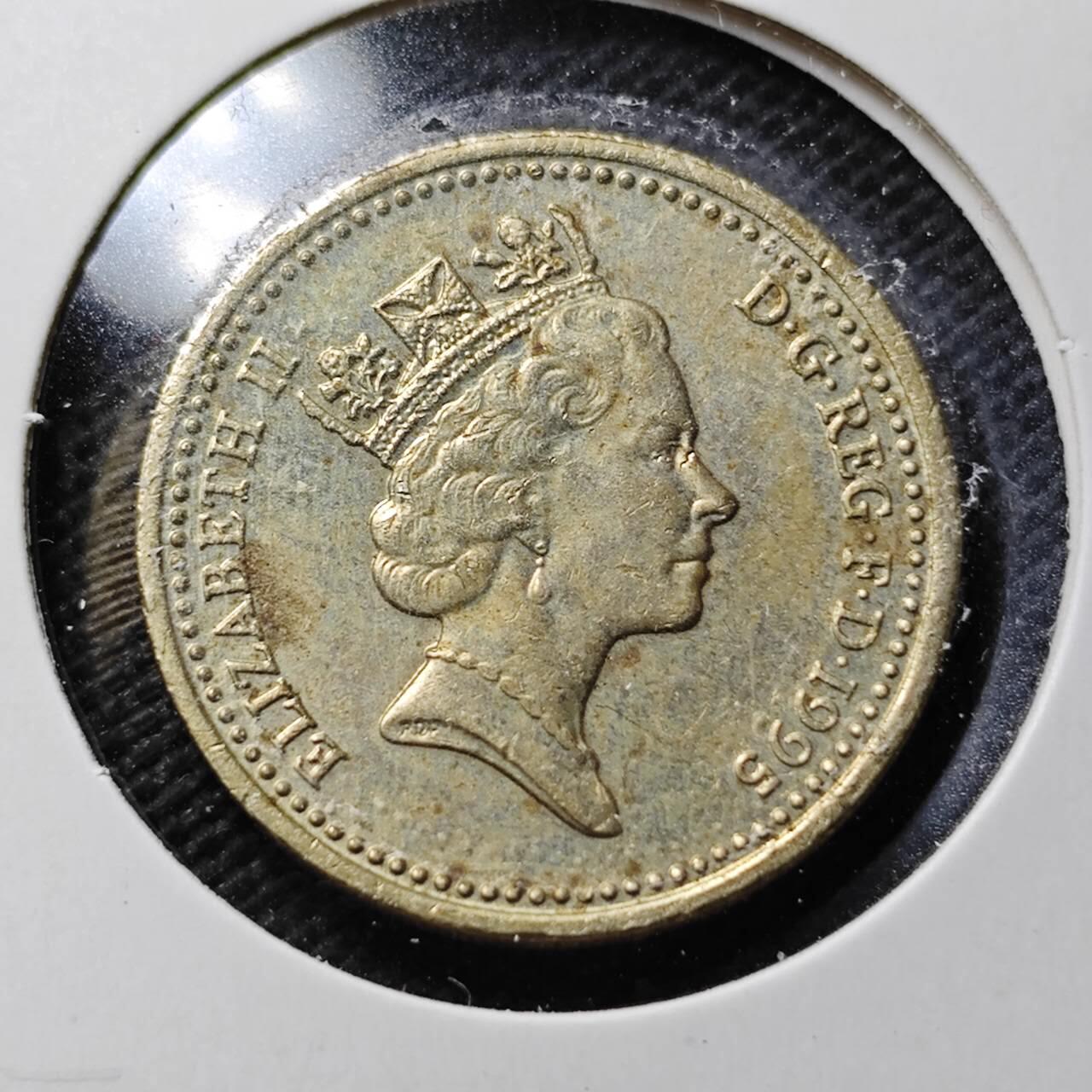 KK钱币收藏小铺  第359场  2月预留时间 周末发货  英国1镑 龙