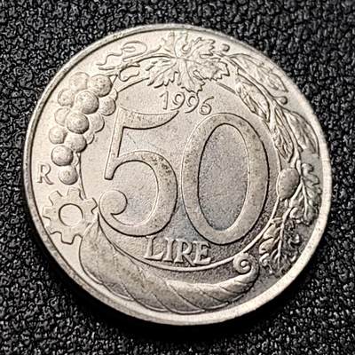 泉币菌-第117场-精品福利场 - 1996年 意大利 50 里拉  葡萄