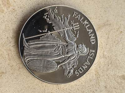 道一币馆币章第一百五十二场 - 福克兰群岛1982年美国航母特遣队克朗型纪念章