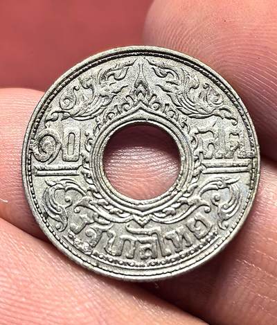 南宋泉阁俄币 外币 国币 专场第十八期 【送拍无额外佣金】 - 泰国 1941年 拉玛八世 10萨当佛教主题银币 老包浆 原味好品