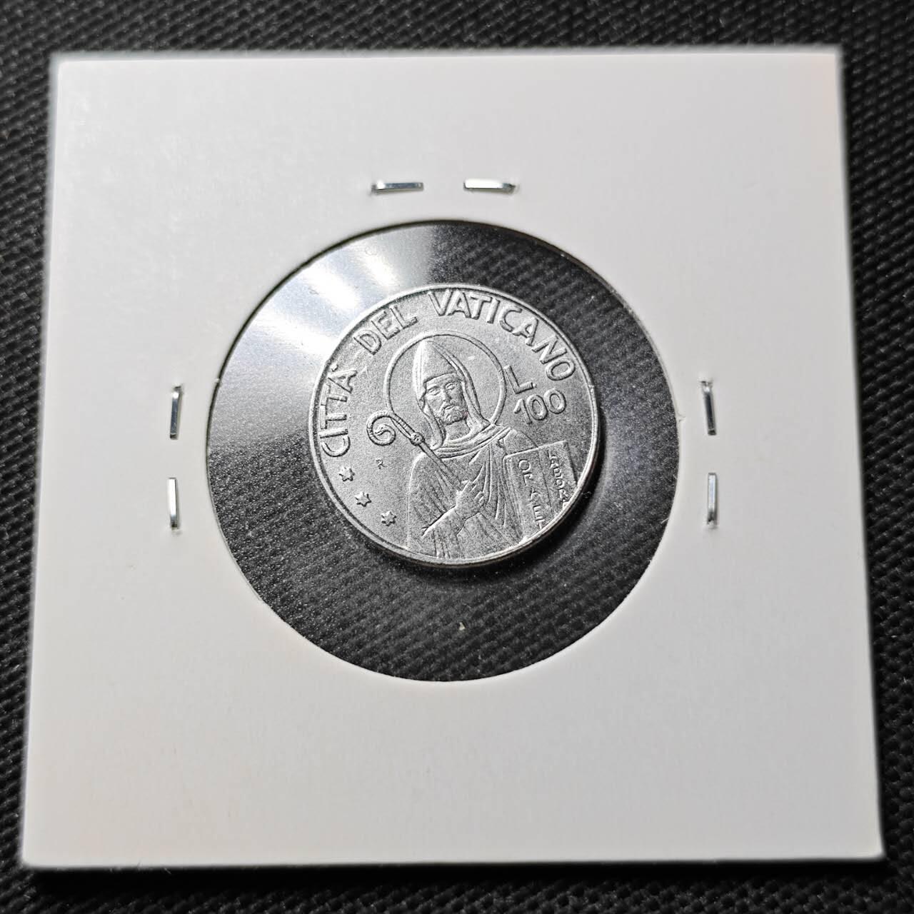 KK钱币收藏小铺  第359场  2月预留时间 周末发货  梵蒂冈100里拉