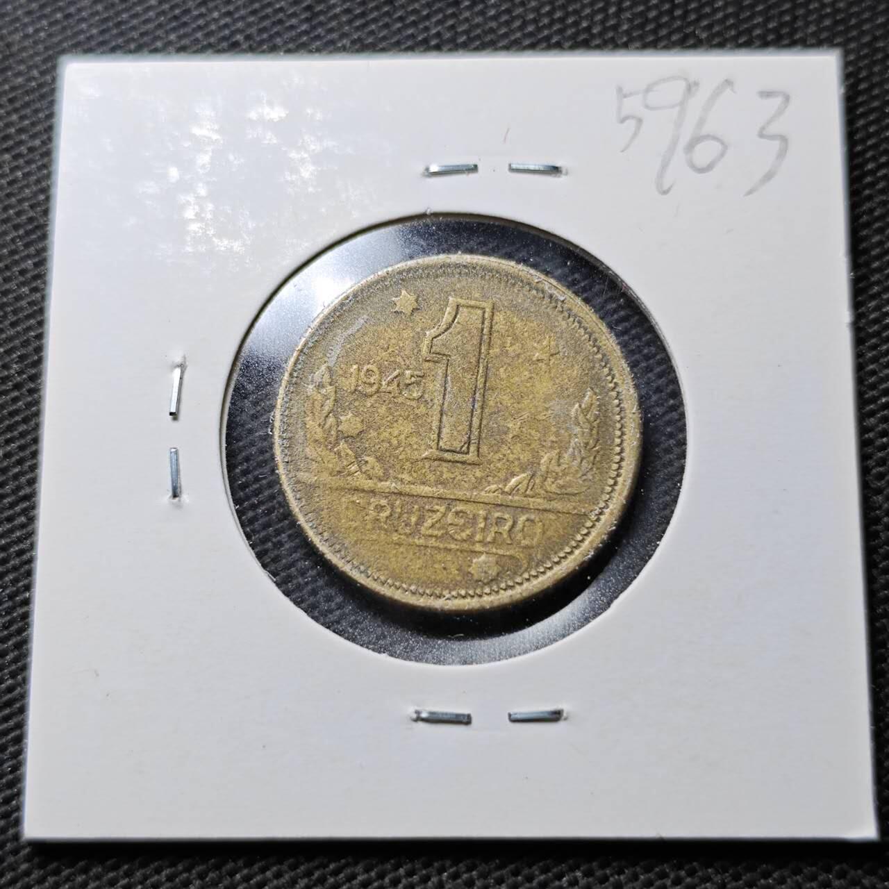 KK钱币收藏小铺  第359场  2月预留时间 周末发货  巴西1克鲁塞罗铜币