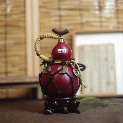 听雨轩（十九）天然大漆酒葫芦专场（一图一物） - 精品非遗工艺天然大漆酒葫芦0201 500ml