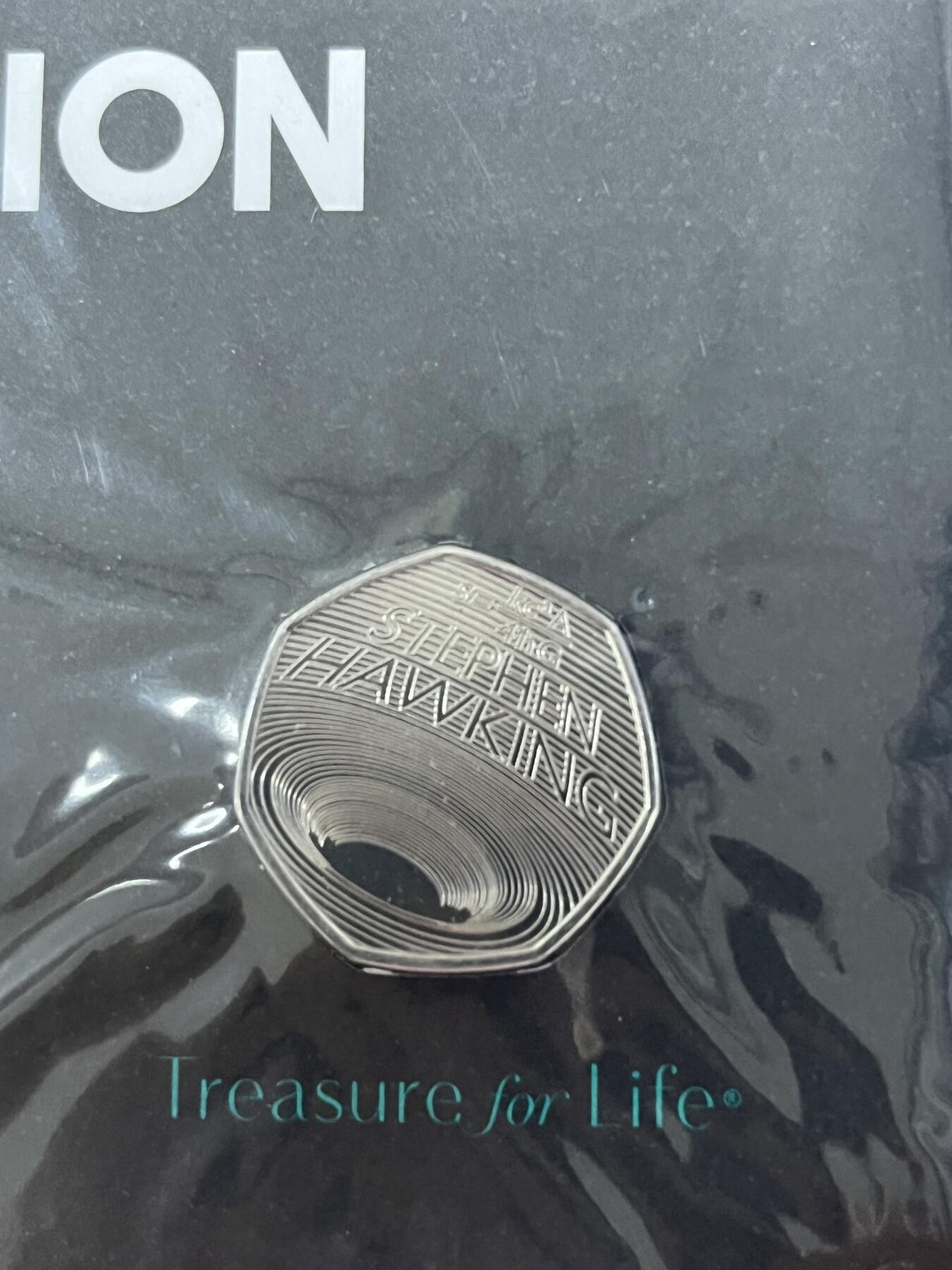 第180期拍卖【长期征集拍品】【北京币展专场】 卡装英国2019年霍金黑洞50便士铜镍合金纪念币