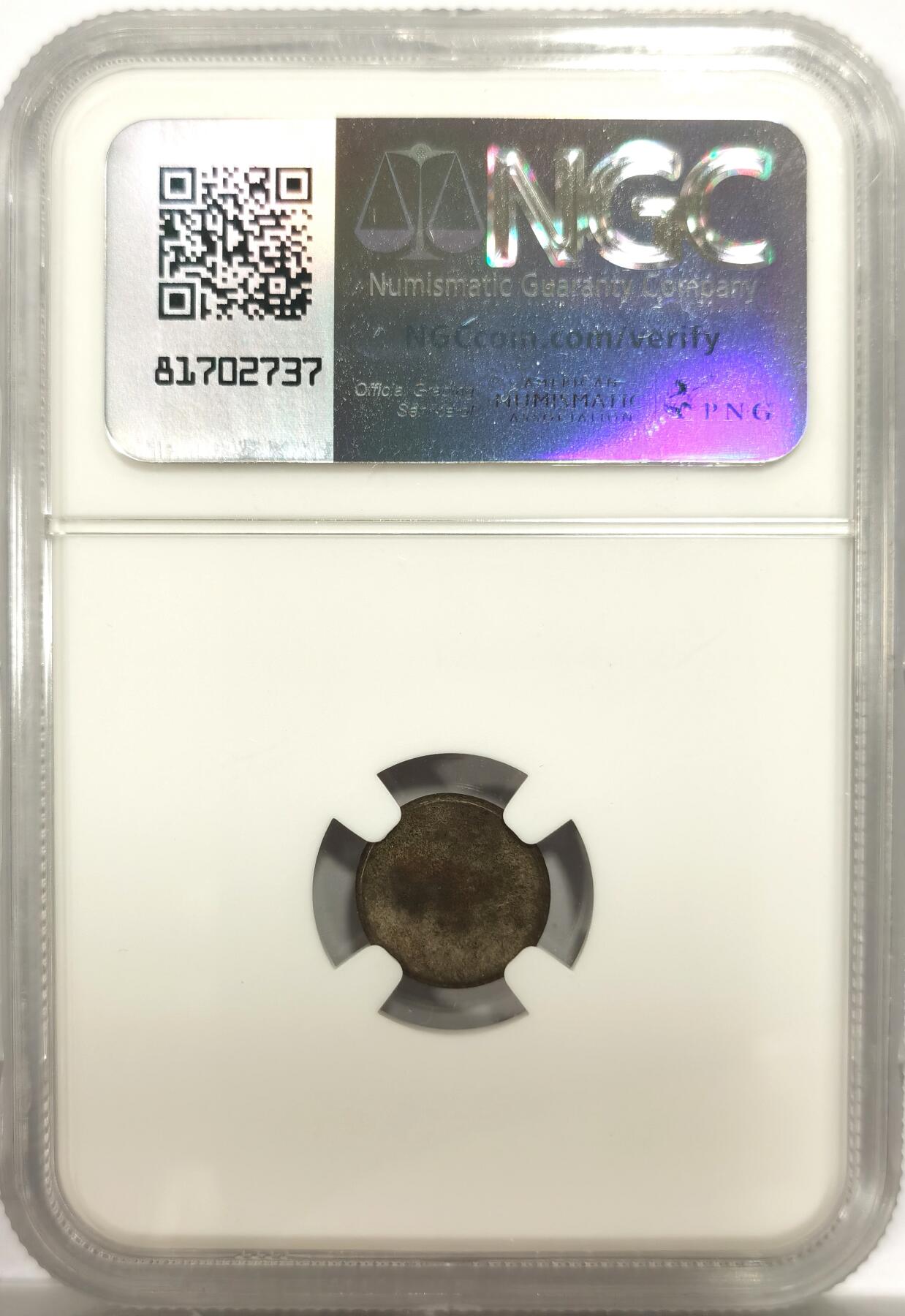 博洋堂世界钱币拍卖第144期（全场包邮） NGC MS61 柬埔寨1600年-1860年神鸟2PE银币，原光淡彩，东南亚热门品种，MS级属于百里挑一的品相。