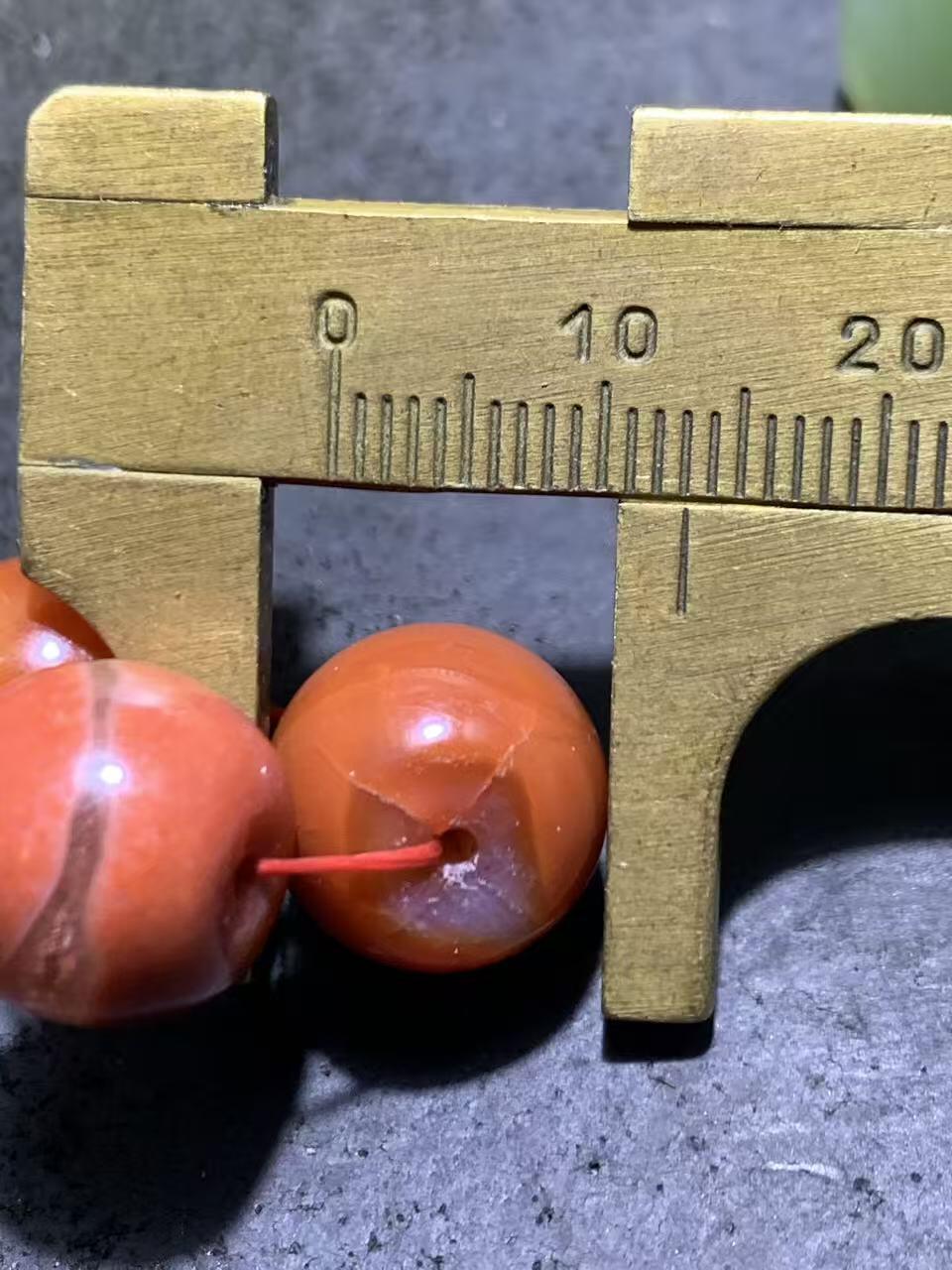 南红玛瑙通货老形桶珠三颗！配串利器！