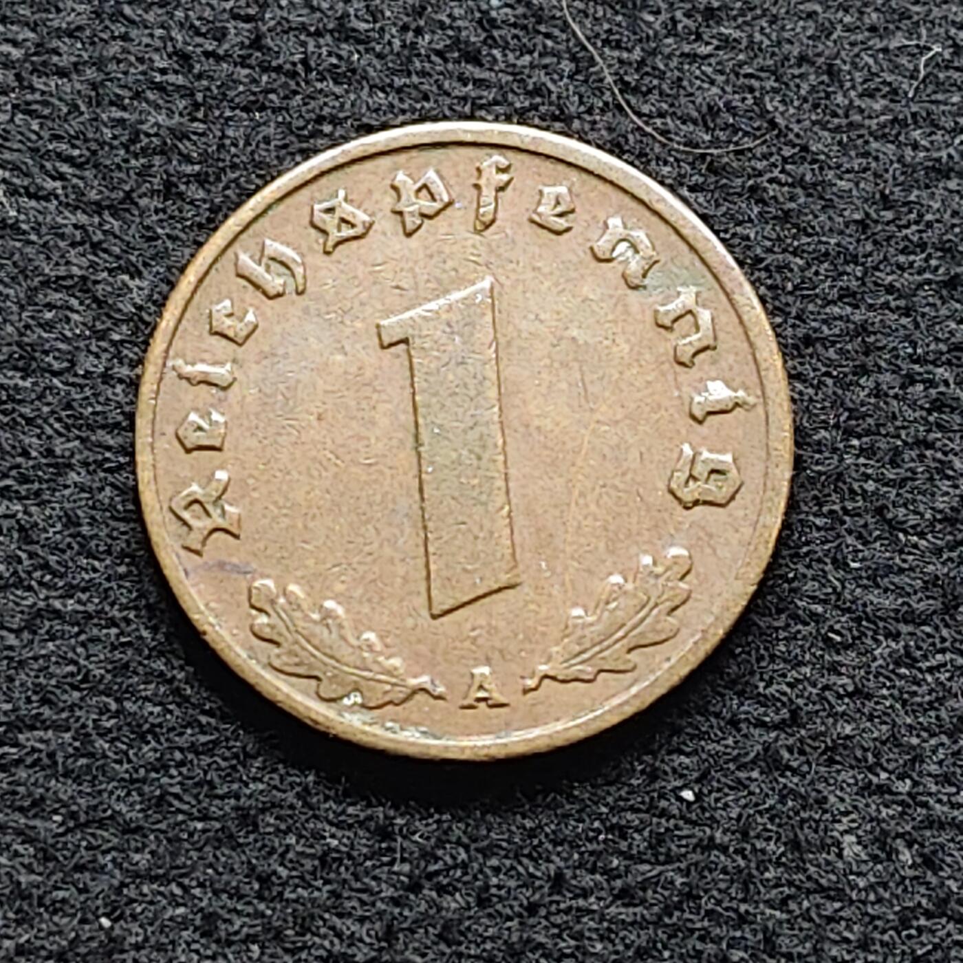 【全场包邮】纯粹捡漏拍472场（免费代拍第9场） 德国第三帝国1937年1芬尼铜币