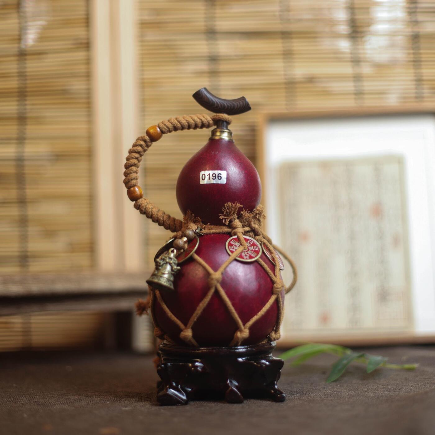 听雨轩（9）精品 非遗工艺天然大漆酒葫芦 一物一图专场 精品非遗工艺天然大漆酒葫芦0196 500ml