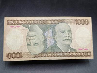 【淘币小摊】限时拍第七百七十七拍   纸币场  满百包邮可预留两周  周一统一发货  - 巴西1000克鲁塞罗