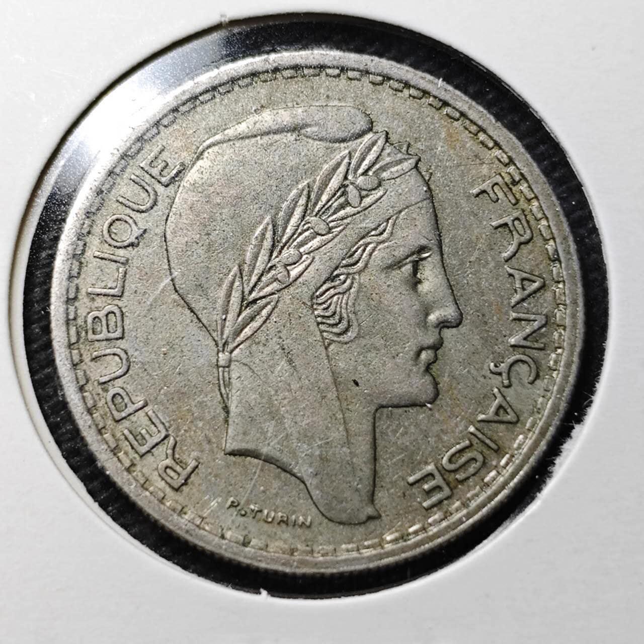 KK钱币收藏小铺  第359场  2月预留时间 周末发货  1948法国10法郎