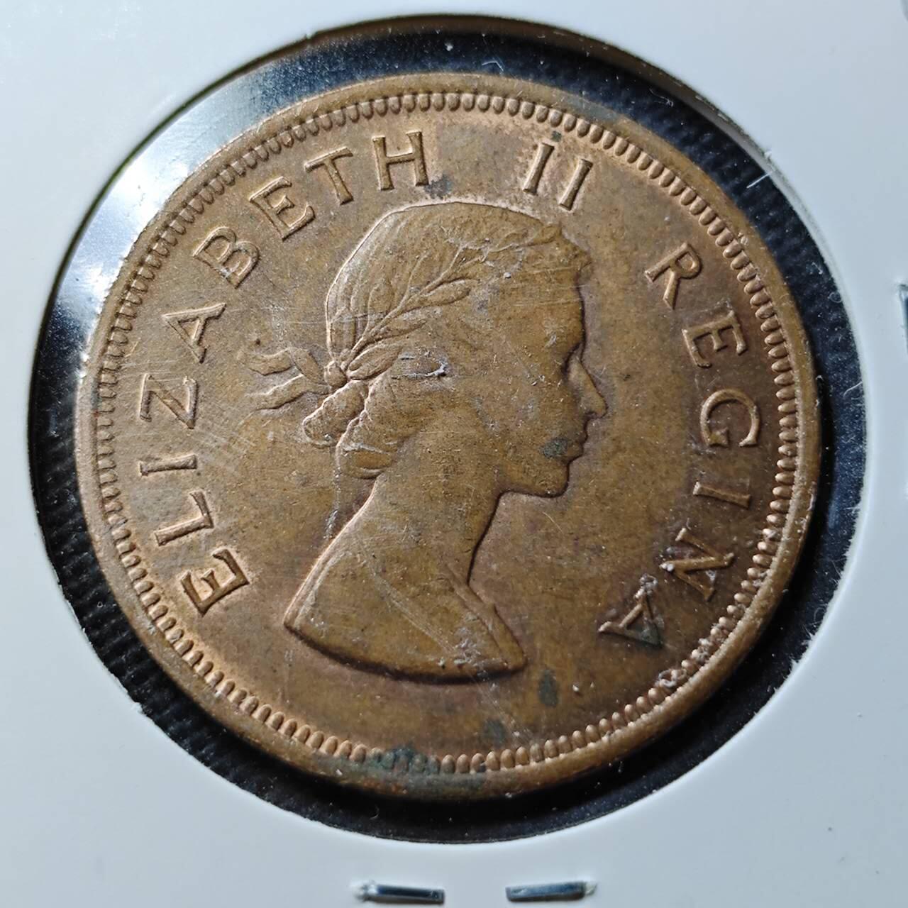 KK钱币收藏小铺  第359场  2月预留时间 周末发货  1960英属南非1便士铜币