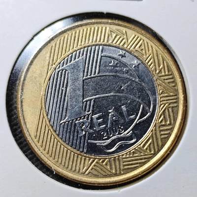 KK钱币收藏小铺  第359场  2月预留时间 周末发货 -  2008巴西1瑞尔双色币