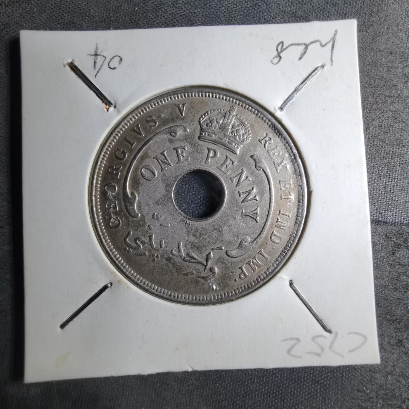 沼泽如烟--第887场 英属西非1912年1便士