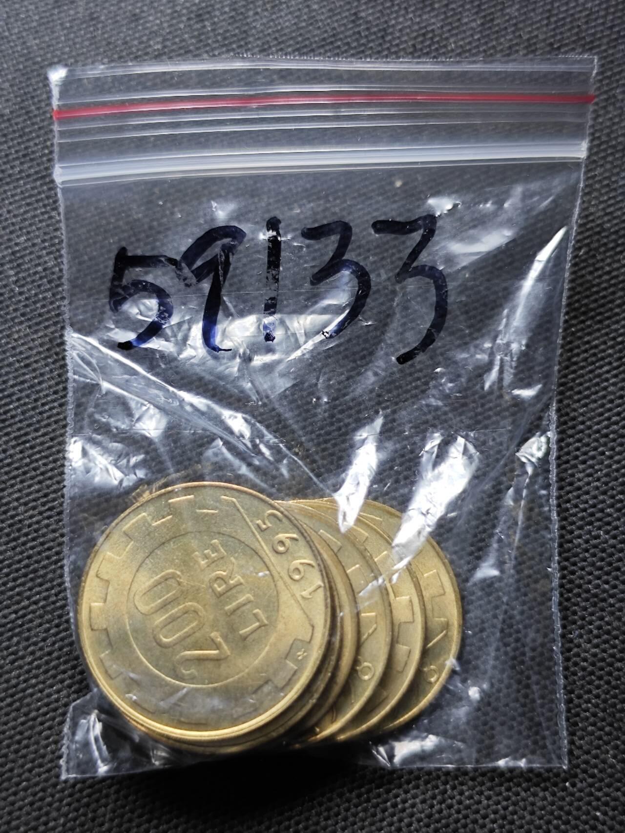 KK钱币收藏小铺  第359场  2月预留时间 周末发货  意大利200里拉好品一组6枚