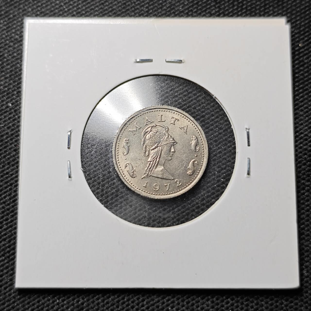 KK钱币收藏小铺  第359场  2月预留时间 周末发货  1972马耳他2分