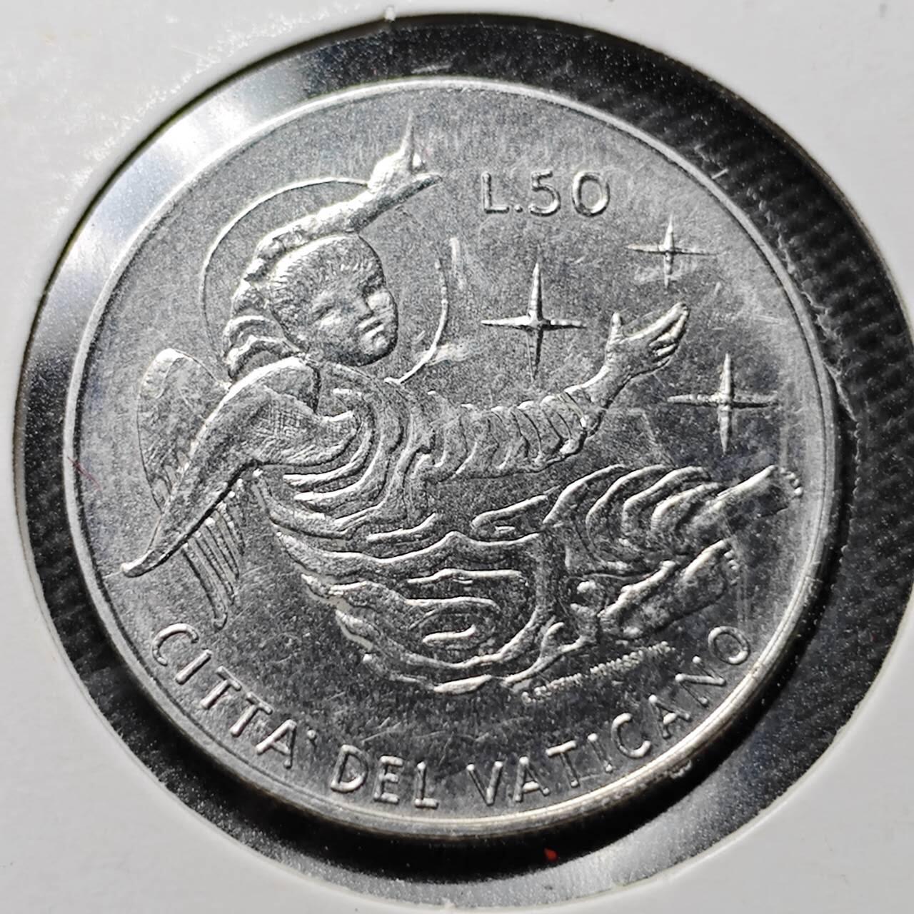 KK钱币收藏小铺  第359场  2月预留时间 周末发货  梵蒂冈50里拉