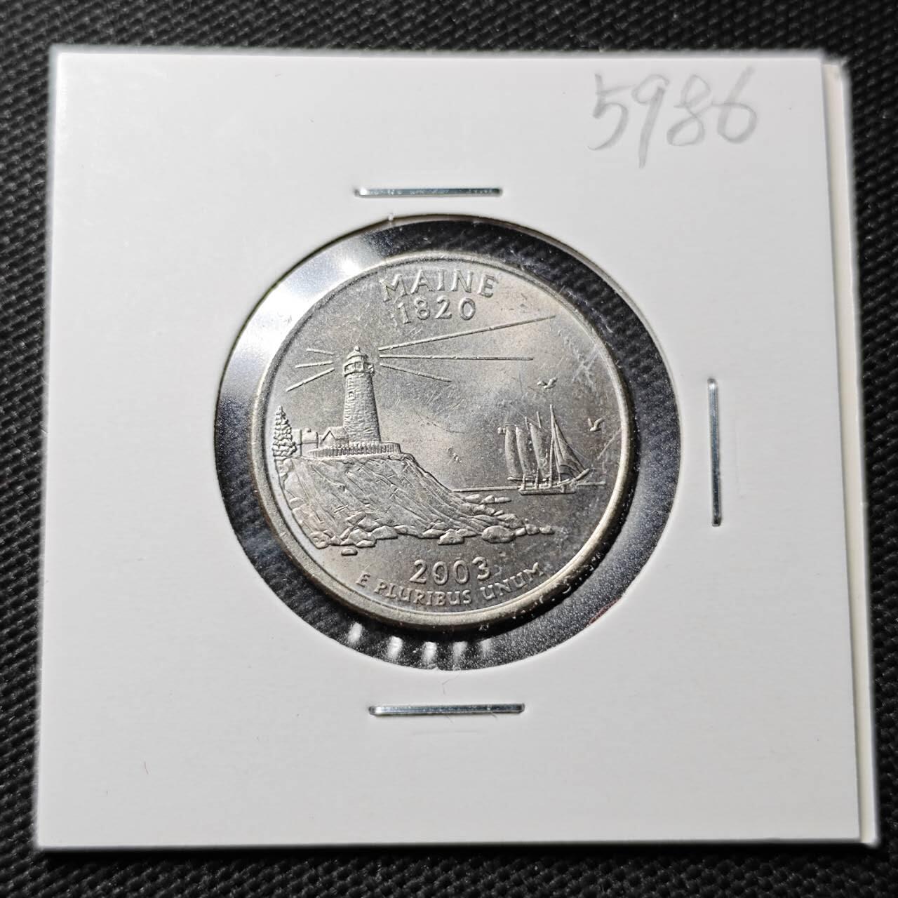 KK钱币收藏小铺  第359场  2月预留时间 周末发货  美国25分纪念币