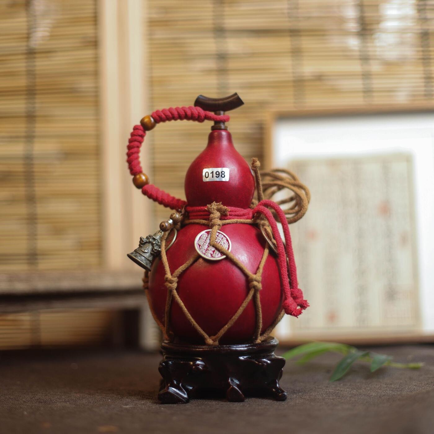 听雨轩（9）精品 非遗工艺天然大漆酒葫芦 一物一图专场 精品非遗工艺天然大漆酒葫芦0198 500ml
