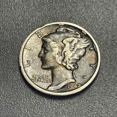 回流1026 - 1942年美国10美分墨丘利小飞侠信使小银币