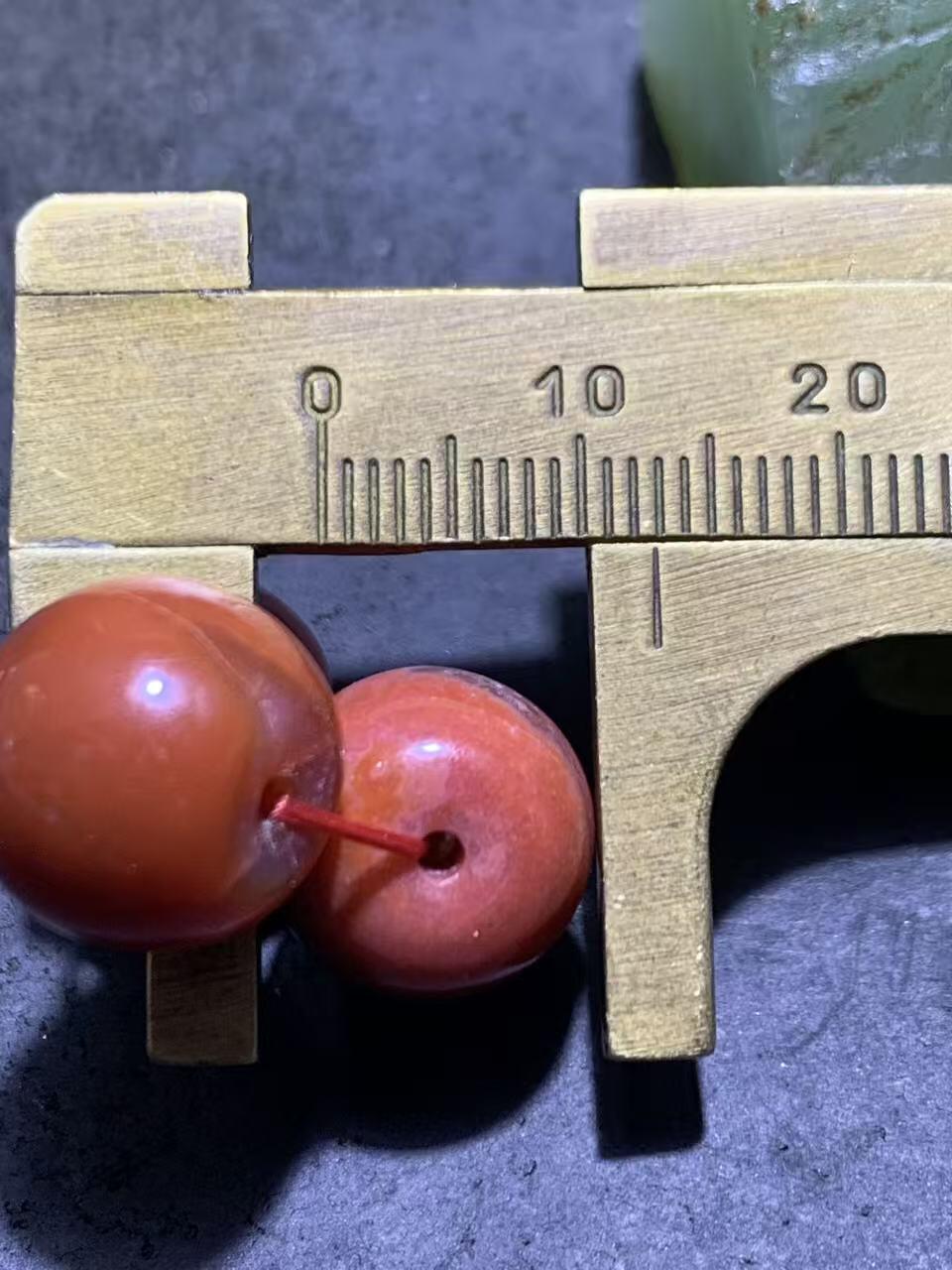 南红玛瑙通货老形桶珠三颗！配串利器！