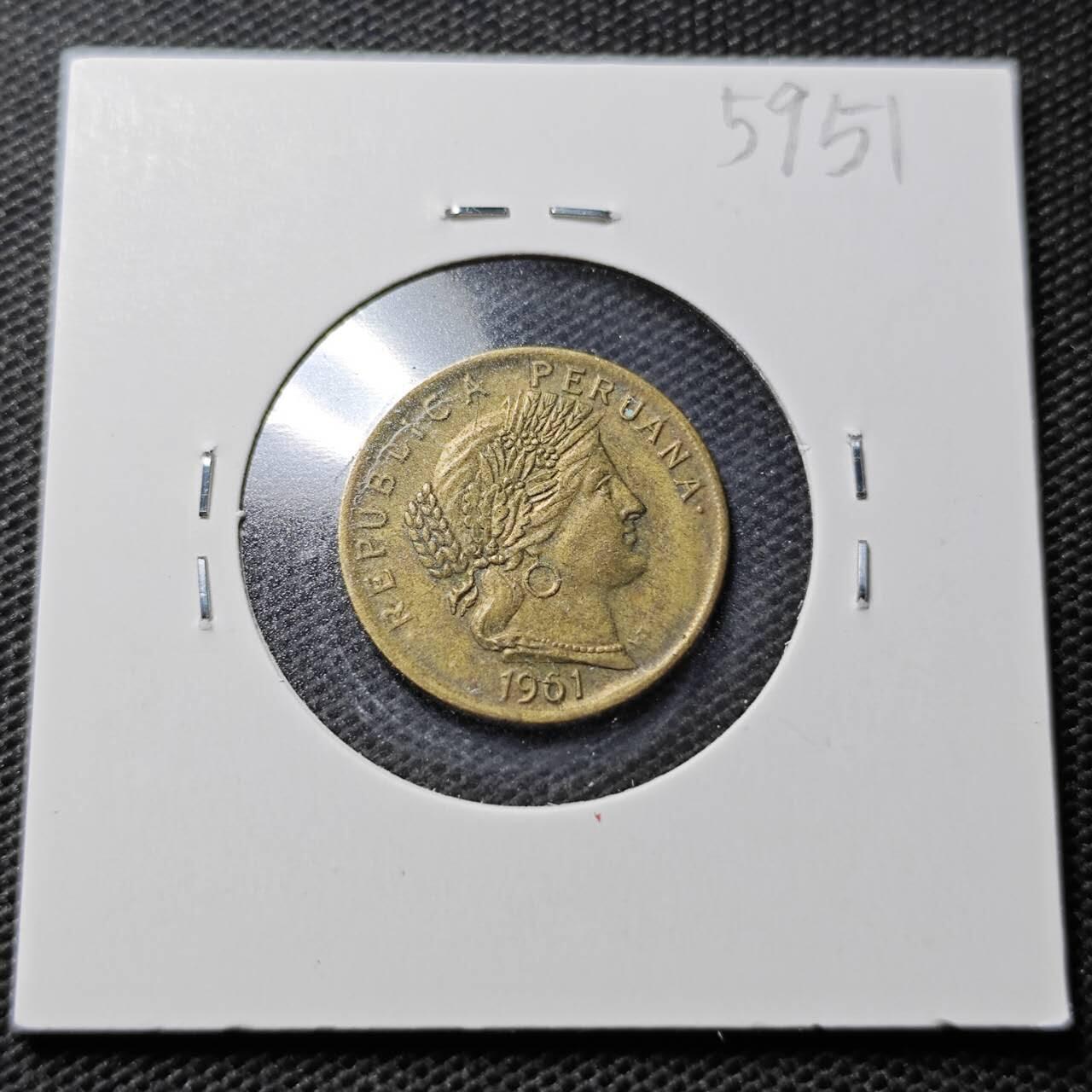 KK钱币收藏小铺  第359场  2月预留时间 周末发货  1961秘鲁10分铜币