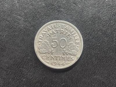 邮泉阁限时拍卖第三十二场 法国硬币专场（硬币在国外。请付邮费6元。） - 维希法国1944年50分C版