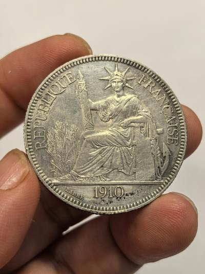 博洋堂世界钱币拍卖第144期（全场包邮） - 法属印支1910年A版坐洋大银币，五珍之一