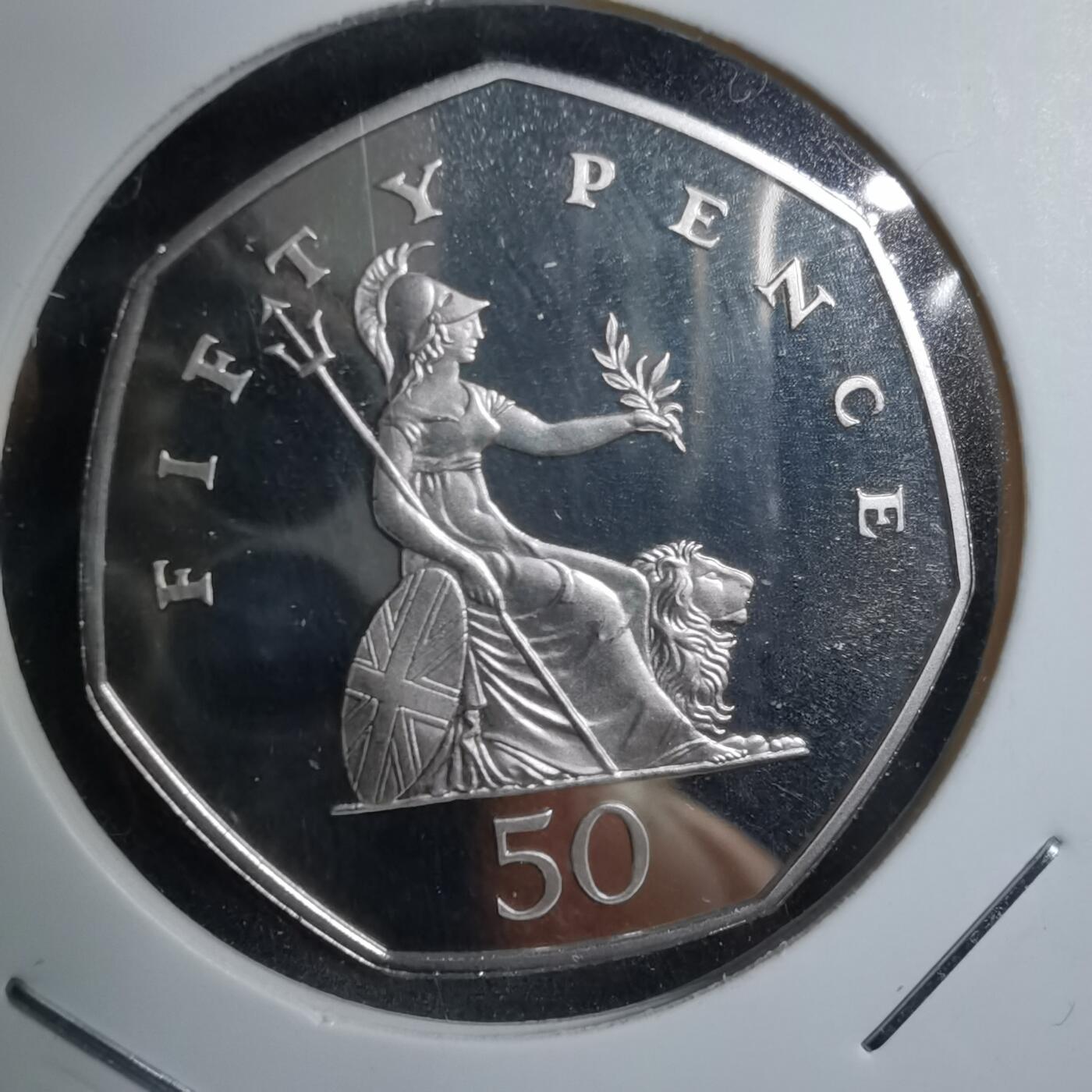 沼泽如烟--第887场 英国1999年50便士精制币