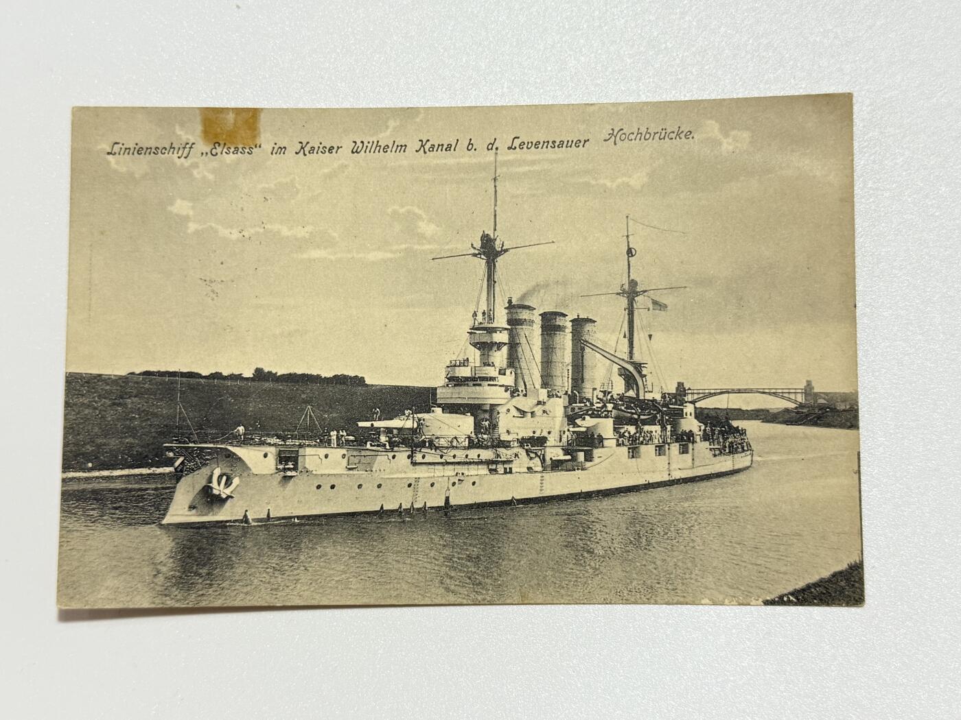 韵星假日精品2025秋季军品类拍卖会-- Rimey Holidays Boutique 2025 Autumn Militaria Sale 德意志帝国海军的“艾尔萨斯号”（SMS Elsass）战列舰明信片