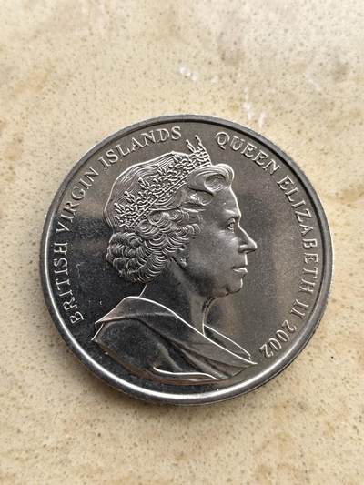 道一币馆币章第一百五十二场 - 英属维尔京群岛2002年伊丽莎白二世登基50周年1克朗纪念币-岛民庆祝