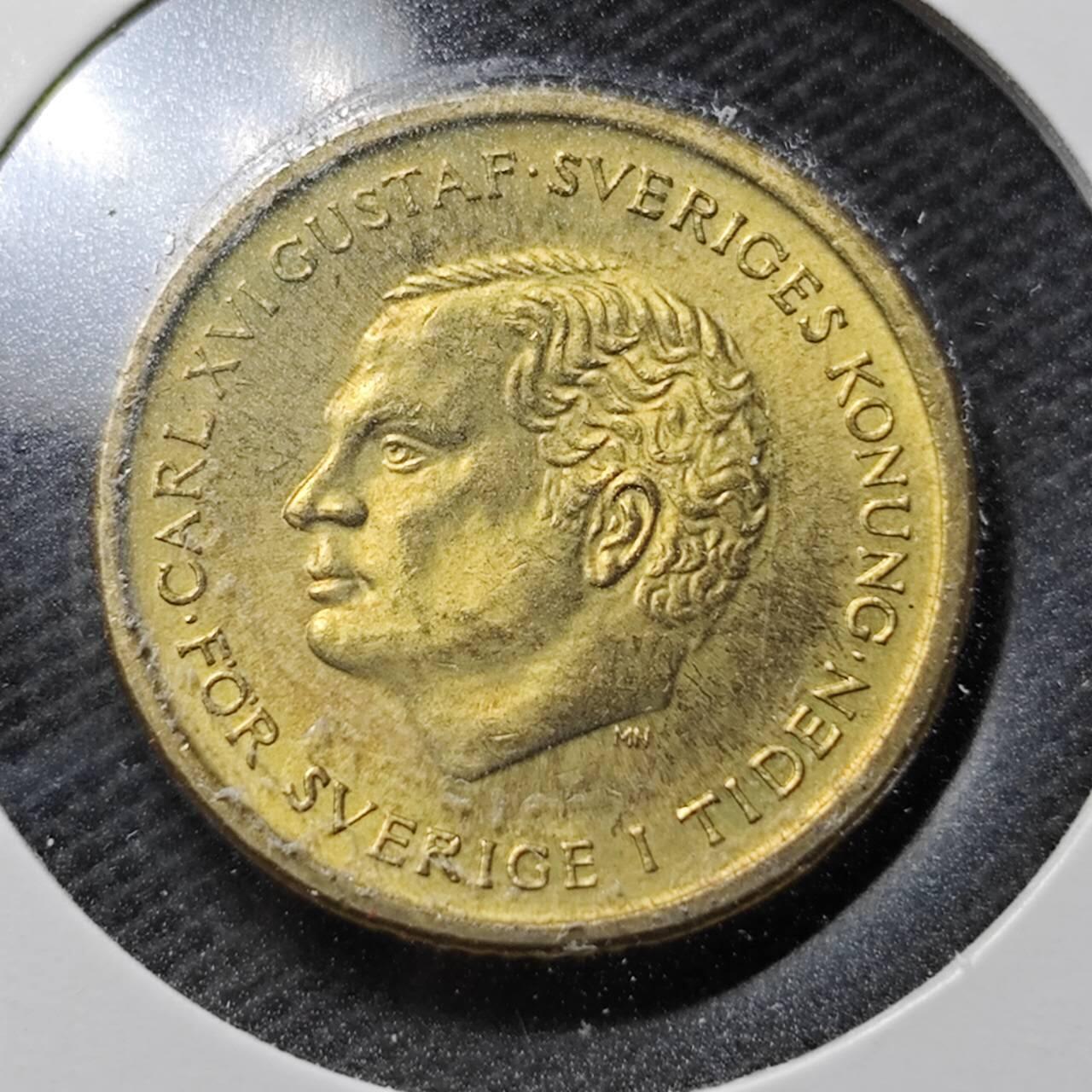 KK钱币收藏小铺  第359场  2月预留时间 周末发货  1994瑞典10克朗 好品