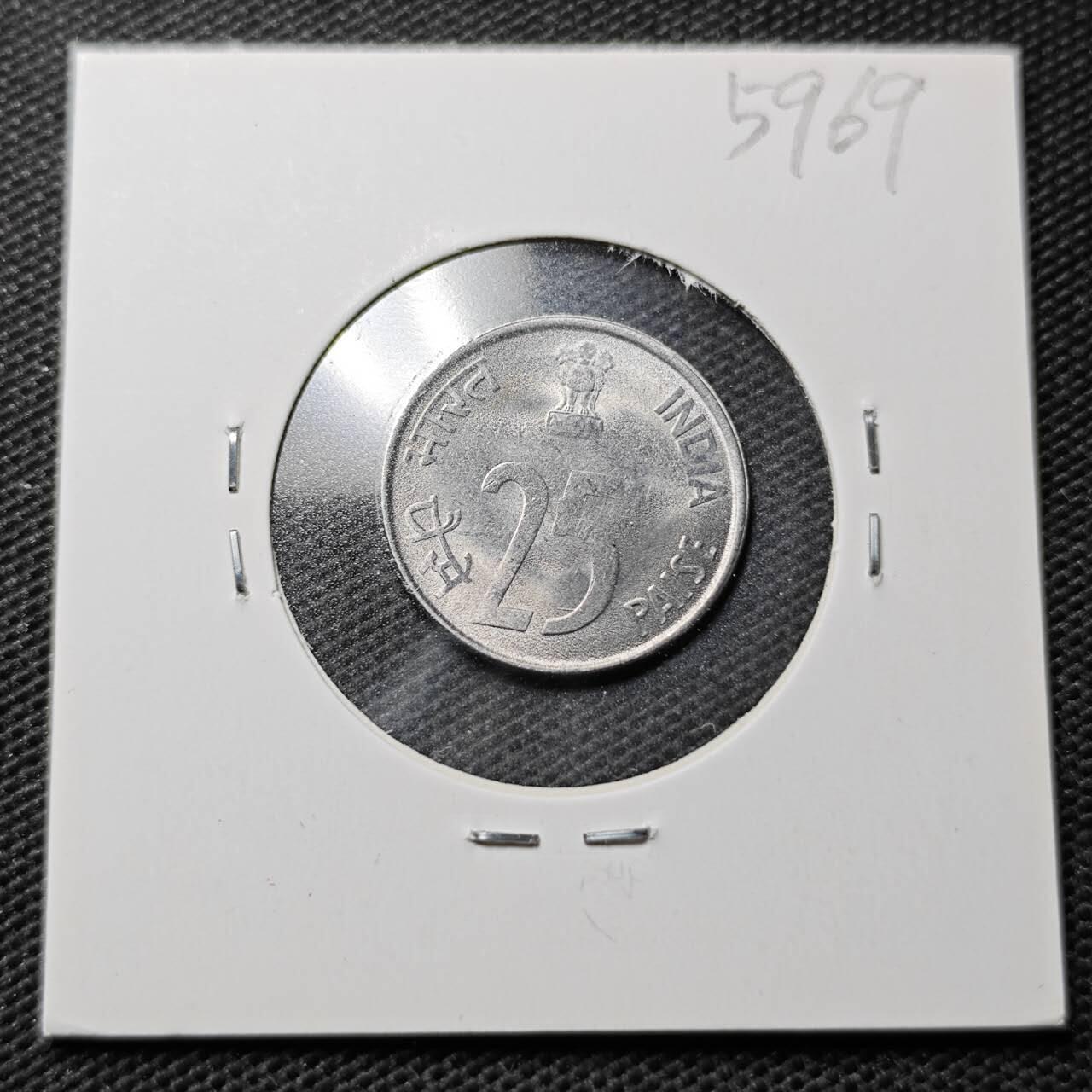 KK钱币收藏小铺  第359场  2月预留时间 周末发货  印度25派沙 好品