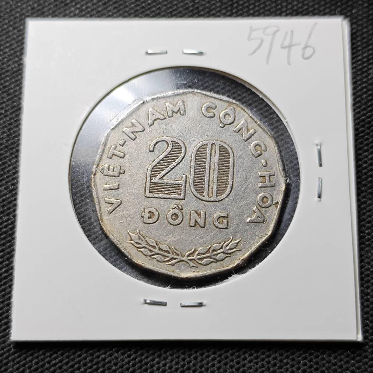 KK钱币收藏小铺  第359场  2月预留时间 周末发货  1968南越20盾纪念币