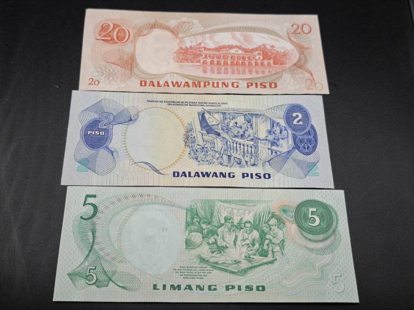 【淘币小摊】限时拍第七百七十七拍   纸币场  满百包邮可预留两周  周一统一发货  菲律宾2-5-10比索3张