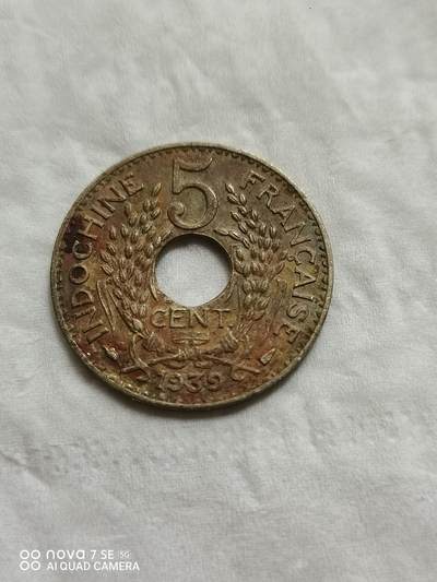 硬币 - 法属印支自由女神5分