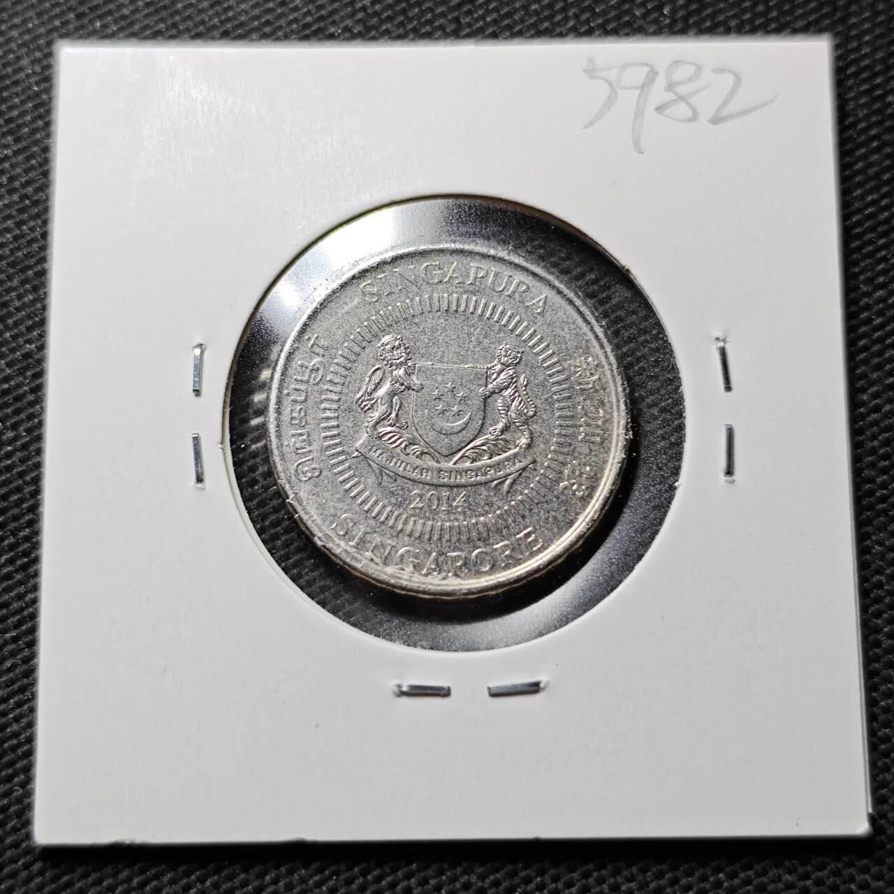 KK钱币收藏小铺  第359场  2月预留时间 周末发货  新加坡50分