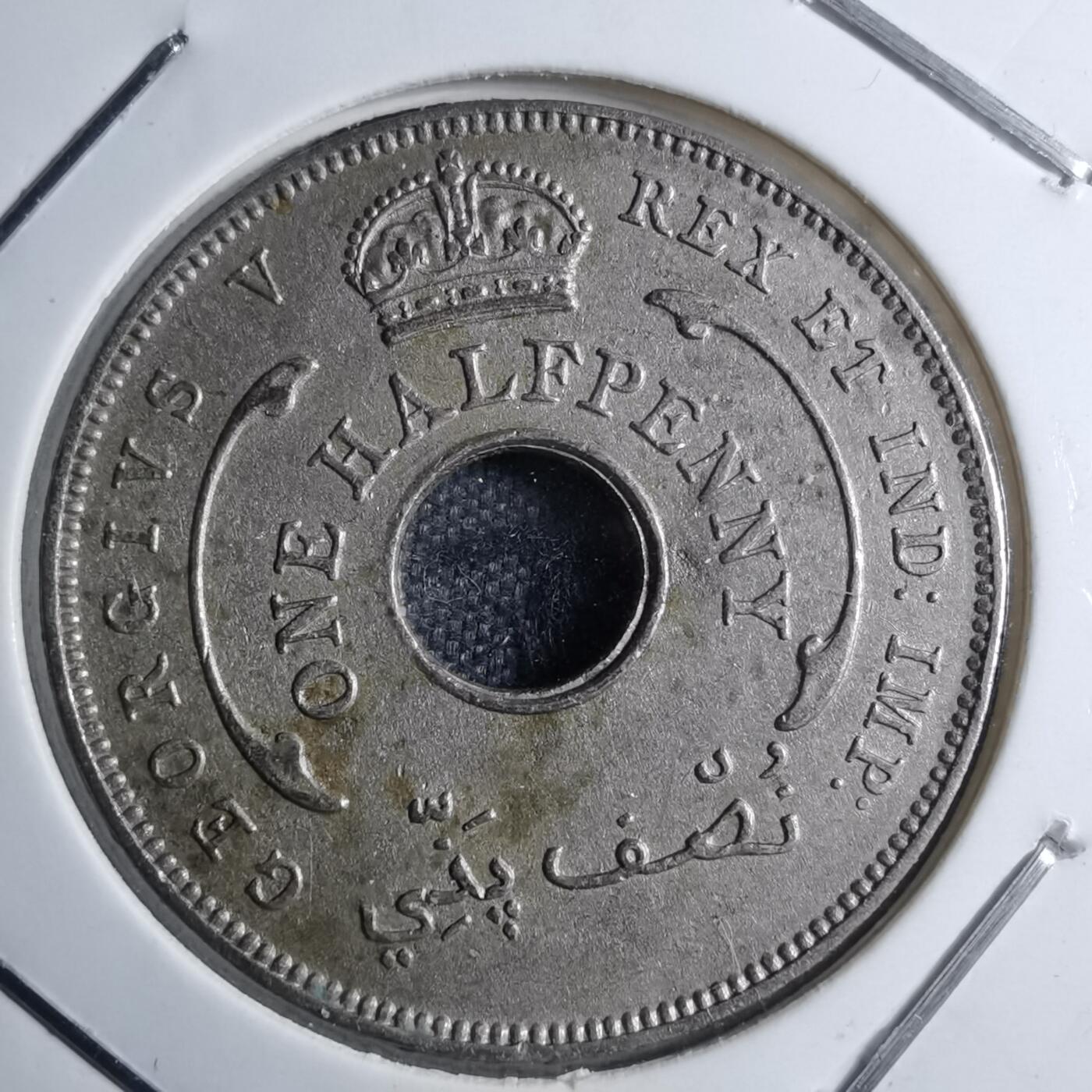 沼泽如烟--第887场 英属西非1933年½便士