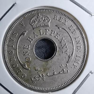 沼泽如烟--第887场 - 英属西非1933年½便士