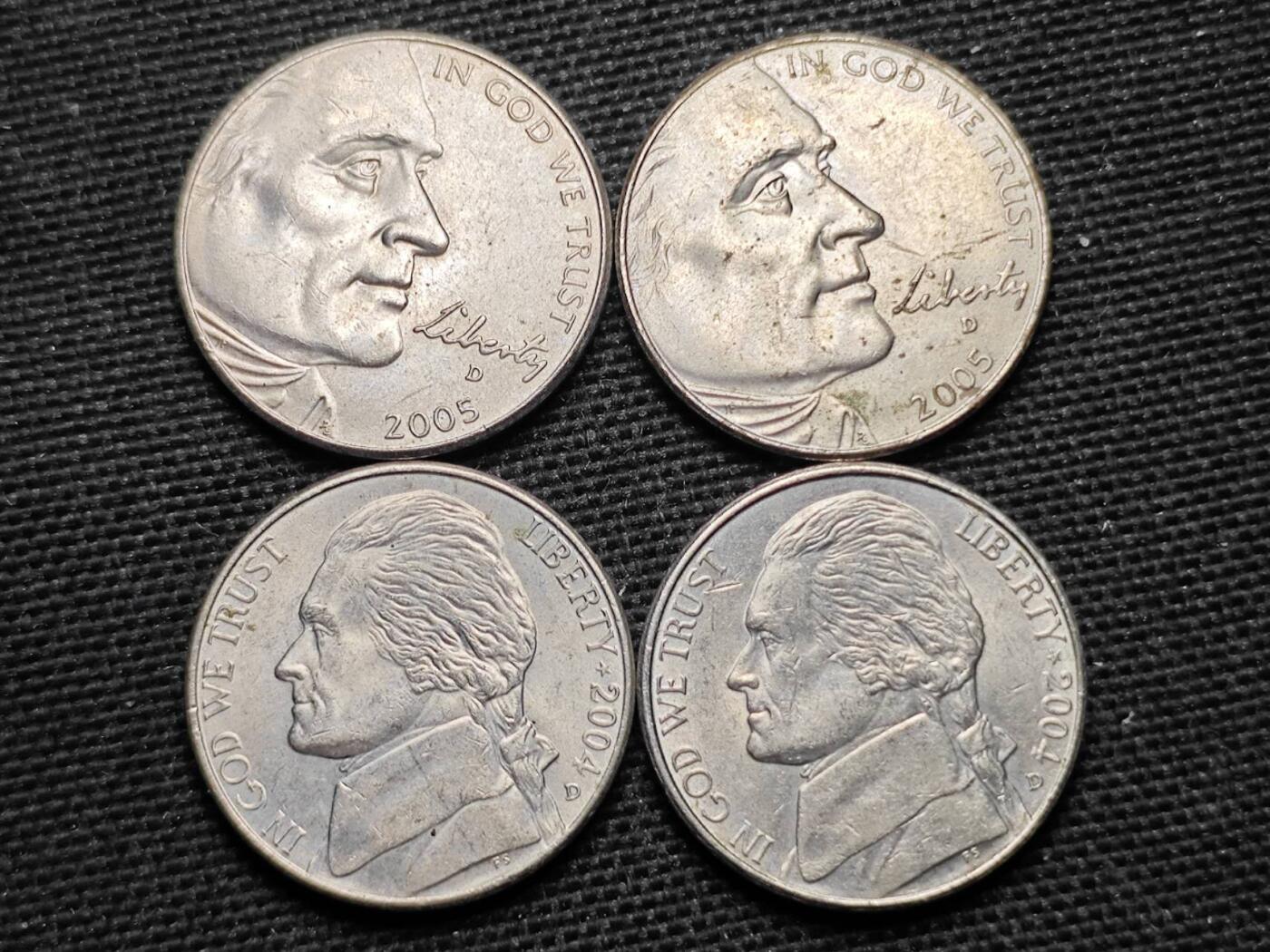 KK钱币收藏小铺  第359场  2月预留时间 周末发货  美国5分纪念币一组4枚