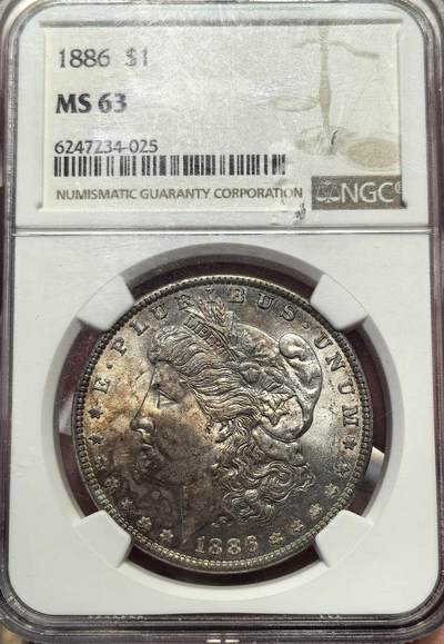 南宋泉阁俄币 外币 国币 专场第十八期 【送拍无额外佣金】 - ngc ms63 美国 1886年摩根一美元银币 转光好品 值得入藏