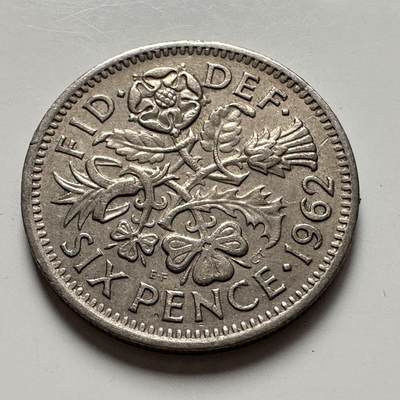 🌹外币初藏🌹🐯2025年第120场  每周二四六晚8️⃣点 接代拍 - 英国1962年六便士