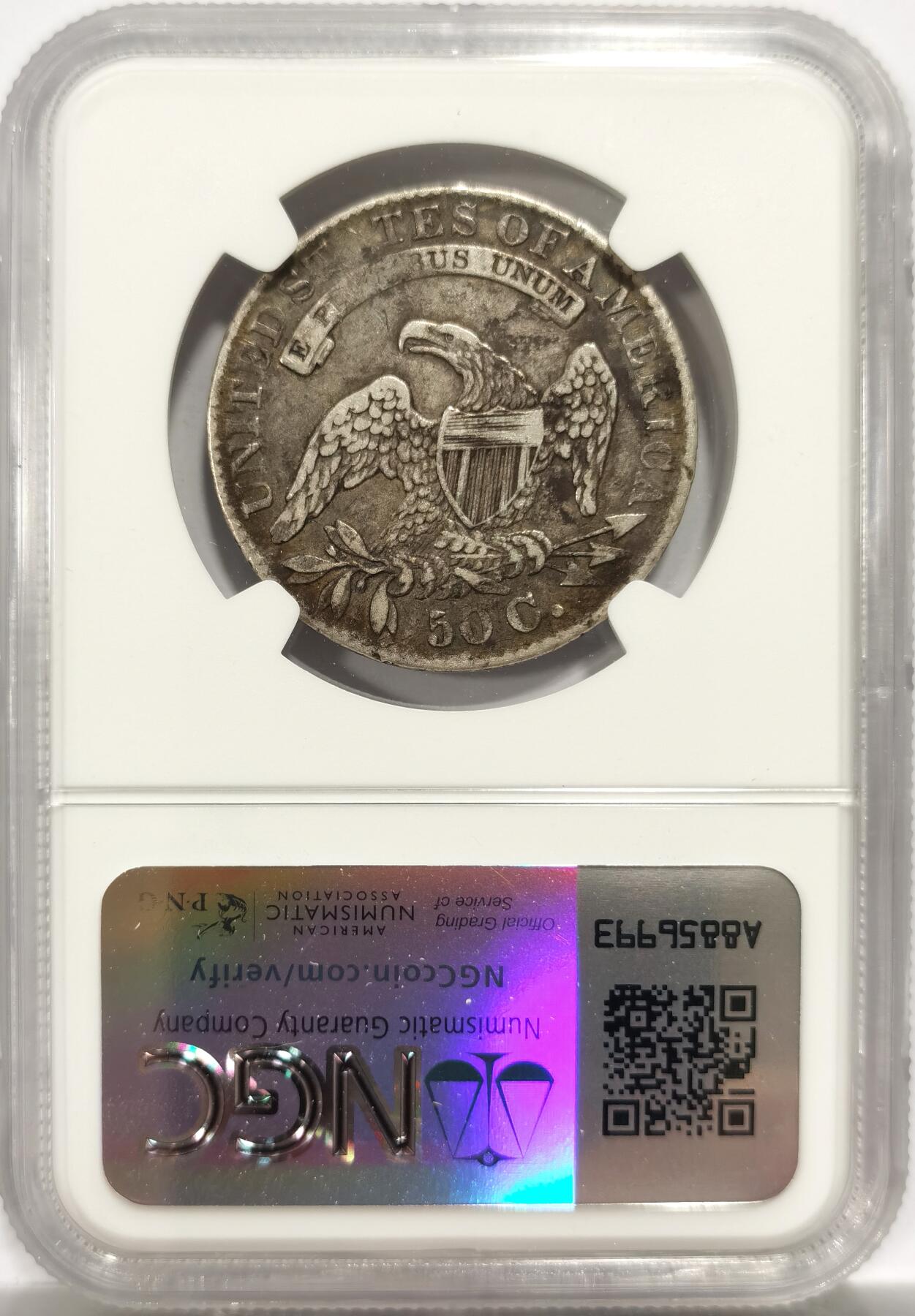 博洋堂世界钱币拍卖第144期（全场包邮） NGC VF 美国1832年自由女神鹰50分银币，少见品种